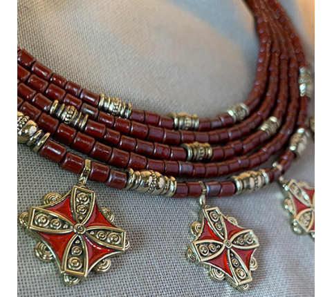 Necklace "For the Business Woman" made of brass — handmade
