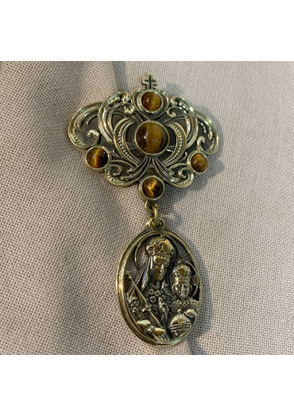 Duch "Madonna with Child" handmade from brass