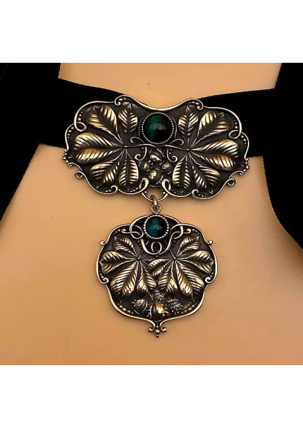 Brass handmade "Chestnuts" pendant