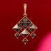 Hutsul pendant "Spirit of Christmas" made of cast brass with eight-pointed stars