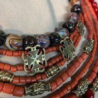 Necklace "Hutsulka Ksenia" made of brass — handmade