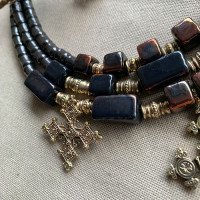 Necklace "Carpathian Night" made of brass — handmade