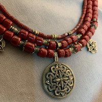 Necklace "Carpathian Flame" made of brass — handmade
