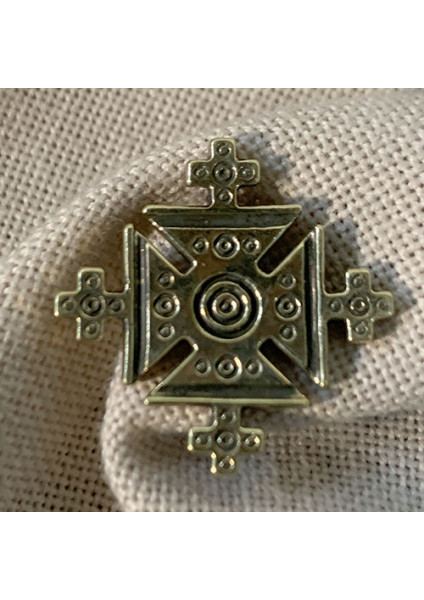 Cross 8 made of brass — Hutsul handmade breast cross