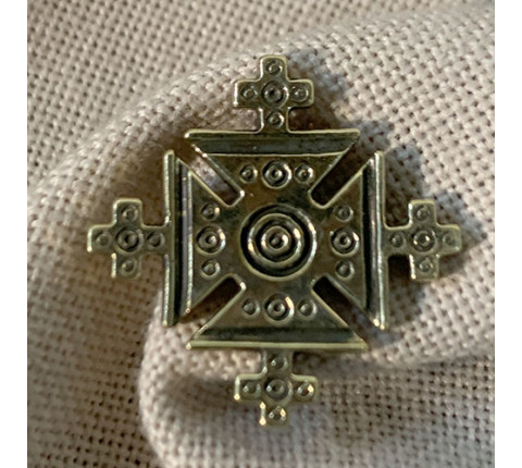Cross 8 made of brass — Hutsul handmade breast cross
