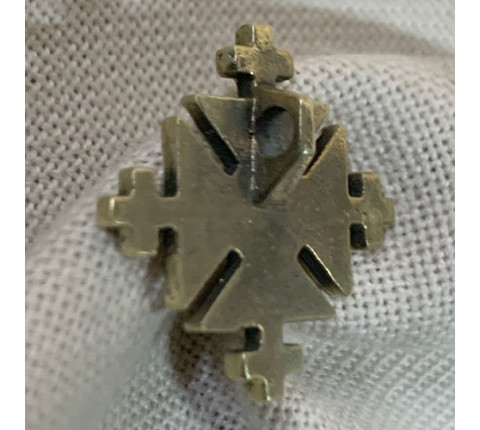 Cross 8 made of brass — Hutsul handmade breast cross