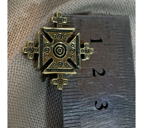 Cross 8 made of brass — Hutsul handmade breast cross