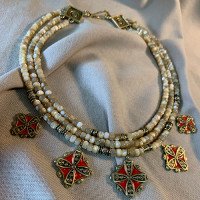 Necklace "For the Beloved" made of brass — handmade