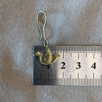 Earrings "Birds" handmade from brass