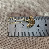 Earrings "Birds" handmade from brass