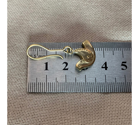 Earrings "Birds" handmade from brass