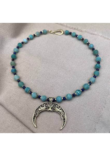 Necklace "Azure Moon"