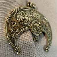 Handmade brass pendant "Lunitsa"