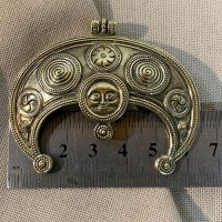 Handmade brass pendant "Lunitsa"
