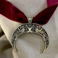 Pendant "Lunnitsa 2" handmade from brass