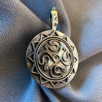 Handmade brass pendant "Mosiah"