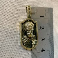 Pendant "Saint Nicholas" handmade from brass