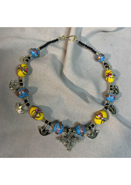 Handmade "Ukrainian" necklace made of brass