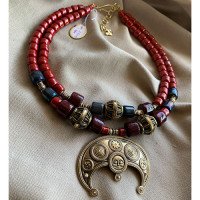 Necklace "Lunnitsa" made of brass — handmade