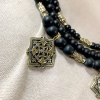 Necklace "Hutsul Shield" made of brass — handmade