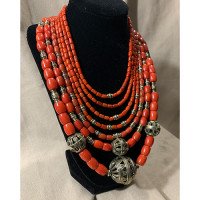 Necklace "Namystynka" made of brass — handmade