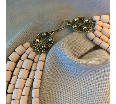 Necklace "Gentle Zhgarda" made of brass — handmade