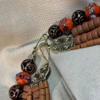 Necklace "Velvet Autumn" made of brass — handmade