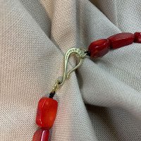 Necklace "With Big Beads" made of brass — handmade