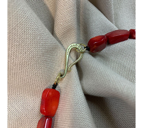 Necklace "With Big Beads" made of brass — handmade