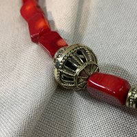 Necklace "With Big Beads" made of brass — handmade