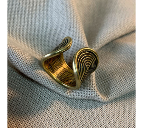 Ring "Trypillia" handmade from brass
