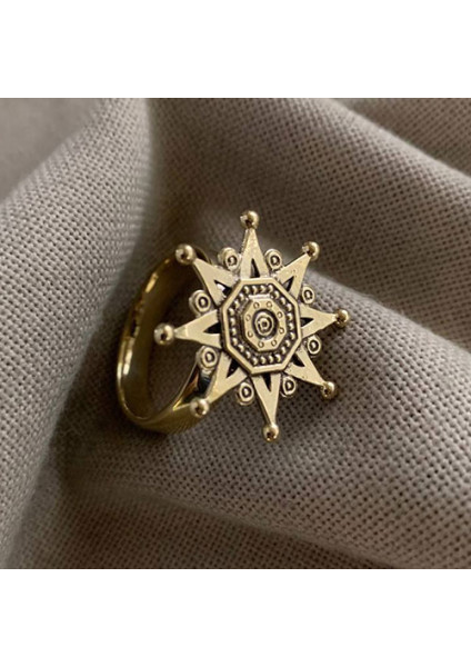 Ring "Christmas Star" handmade from brass