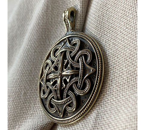 Pendant "Hutsulshchyna" handmade from brass