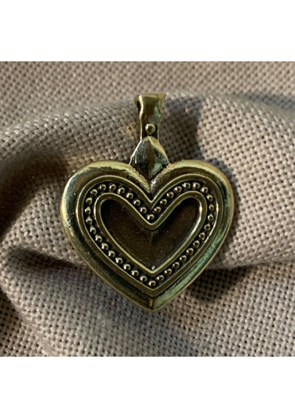 Heart Pendant made of Brass — a romantic handmade accessory