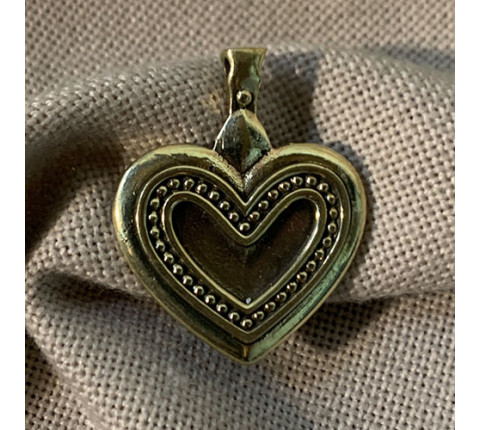 Heart Pendant made of Brass — a romantic handmade accessory