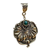 Handmade "Chestnuts" pendant made of brass