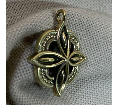 Flower Pendant made of brass — handcrafted designer jewelry