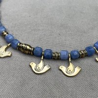 Necklace "Carpathian Birds" handmade from brass