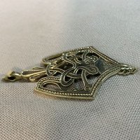 Pendant "Trident Bird" handmade from brass