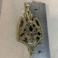 Pendant "Trident Bird" handmade from brass