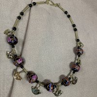 Handmade "Birds" necklace made of brass