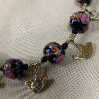 Handmade "Birds" necklace made of brass
