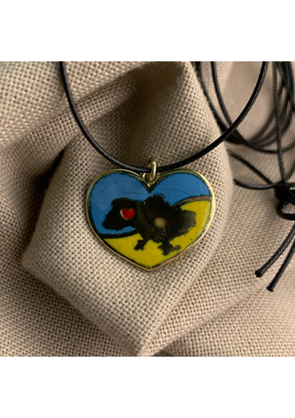 Handmade "Heart" pendant made of brass