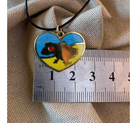 Handmade "Heart" pendant made of brass