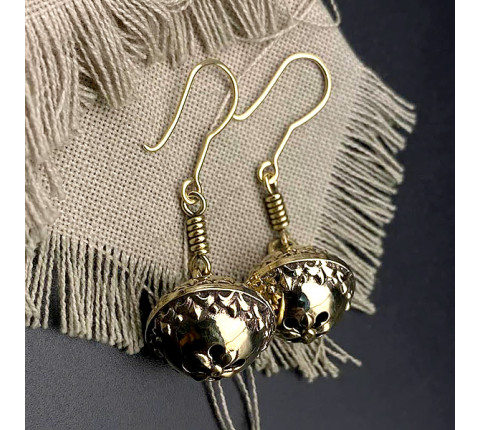 Earrings "Whispers" handmade from brass
