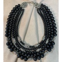 Necklace "Shungite" made of brass - handmade