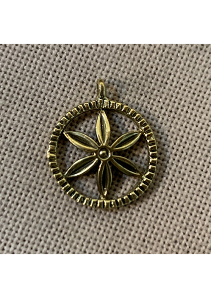 Pendant "Sun 2" made of handmade brass