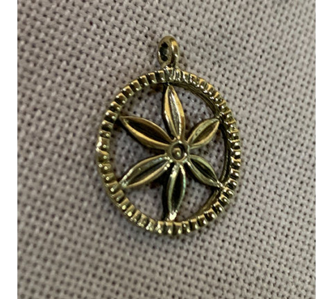 Pendant "Sun 2" made of handmade brass