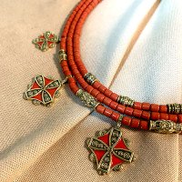 Necklace "Created by Fire" made of brass — handmade