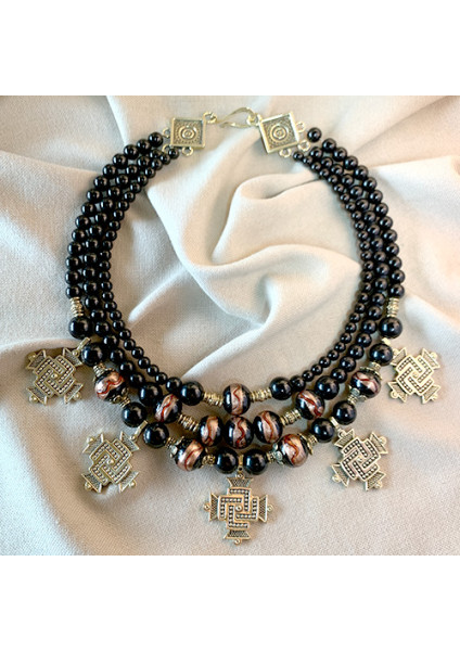 Necklace "Svarhove" made of brass — handmade